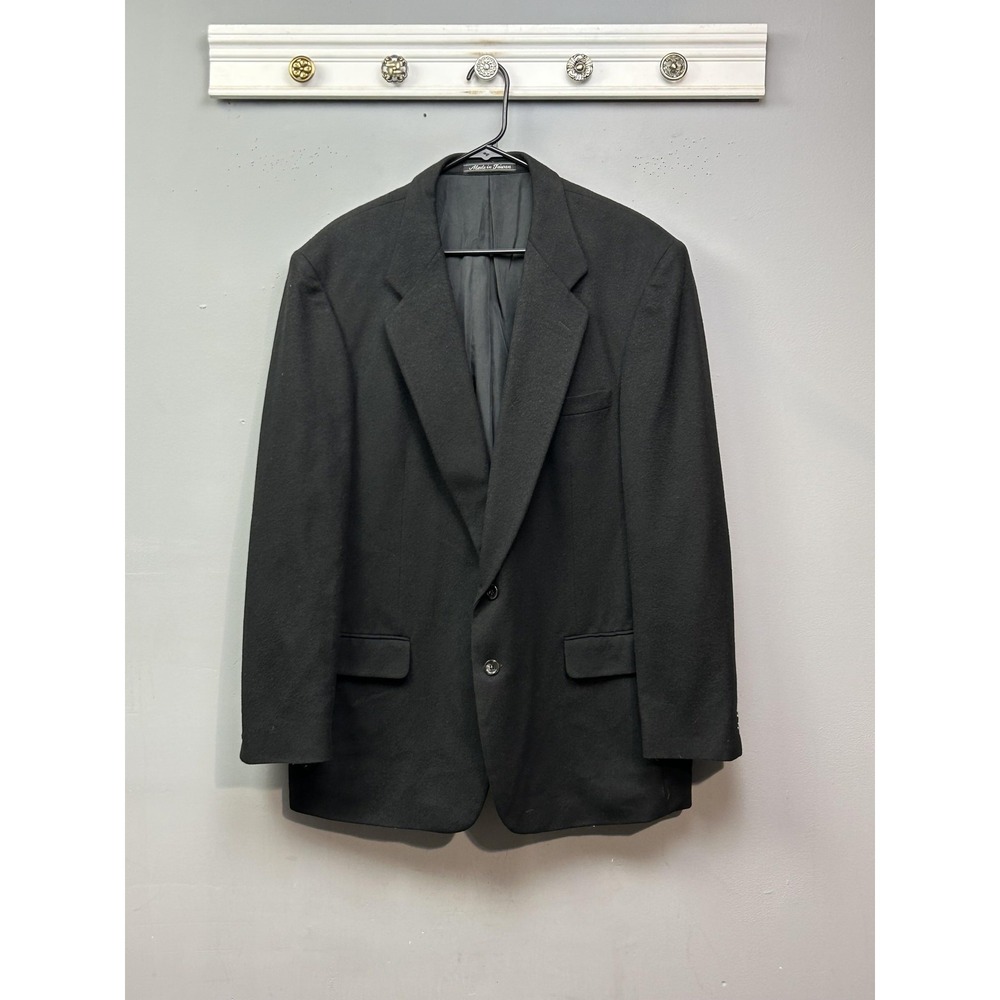 Joseph & Feiss International Blazer Mens 46 Long Black Wool Cashmere Sport Coat